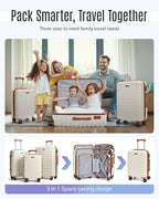 LIGHT FLIGHT Luggage Sets, 3 Piece Durable Suitcase Set - Image 2