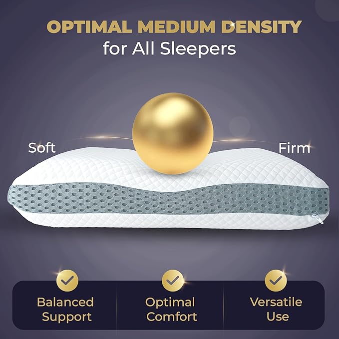 Royal Therapy Memory Foam Pillow, Queen Pain Relief, Neck and Shoulder - Image 2