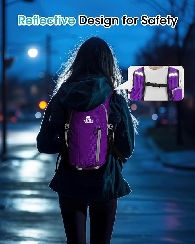 Small Hiking Backpack with Front Phone Holder, Packable Back Pack with Chest - Image 8