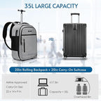 lychee Concealable Rolling Backpack-Adult Business Laptop Backpack - Image 5