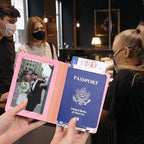 Turquoise & Pink Passport Holder, Cruise Essentials Passport Wallet Cover Case - Image 3