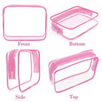 APREUTY Clear Makeup Bags, TSA Approved 6 Pcs Cosmetic Makeup Bags Set Clear PVC - Image 9