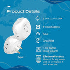 Ceptics Australia, New Zealand, China Travel Plug Adapter - Image 8