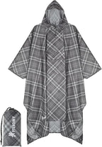 PTEROMY Hooded Rain Poncho for Adult by PTEROMY