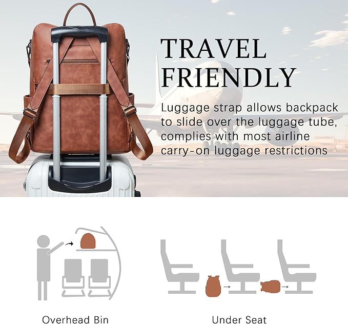 Shrrie Vegan Leather Laptop Backpack - Image 5