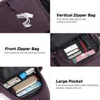 MOSISO Sling Backpack, Canvas Crossbody Hiking Daypack Bag - Image 4