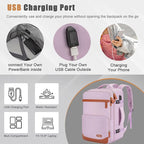 40L Travel Backpack with USB Charging Port, Water-Resistant Carry On Backpack - Image 2