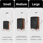 Lightweight Luggage with Spinner Wheels & YKK Zipper, 3-Piece Suitcase ABS+PC - Image 2