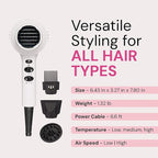 L'ANGE HAIR PowerStyle Turbo Ionic Hair Dryer | 1875 Watt Professional Blow Dryer with Diffuser & Concentrator | Multiple Heat & Speed Settings for Fast Drying | Salon-Grade Styling Tools, White