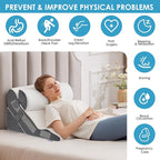 3PCS Bed Wedge Pillow for Headboard, Adjustable Wedge Pillow for Sleep Apnea - Image 2