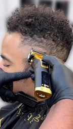 Supreme Trimmer 3-in-1 Barber Bundle | 2Spee Clipper, 2Spee Trimmer & Crunch Foil Shaver | Professional Beard Trimmer Men’s Hair Clipper Kit | (Gold)
