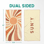 SUN'Y Waffle Microfiber Beach Towel – Sand Free, Quick Dry, Ultra Absorbent - Image 6