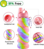 Collapsible Water Bottle for Adults, Reusable Silicone Foldable Water Bottles - Image 4