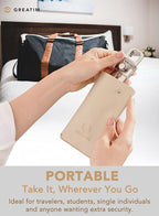 Greatim Portable Door Lock for Travel Hotel Safety, Stainless Steel Security - Image 9