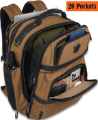WELKINLAND 20-Pockets Travel Backpack, Carry-On luggage backpacks, 16-Inch - Image 4