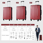 Merax 24 Inch Expandable Checked Luggage, Hardshell ABS Medium Suitcase - Image 6