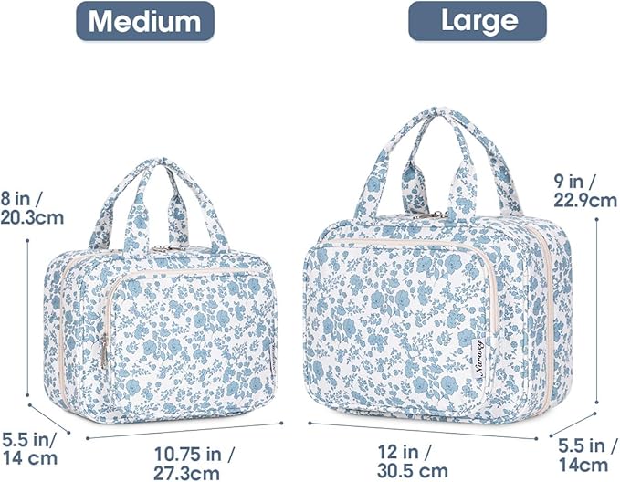Narwey Travel Toiletry Bag for Women Large Hanging Makeup Bag Organizer - Image 2