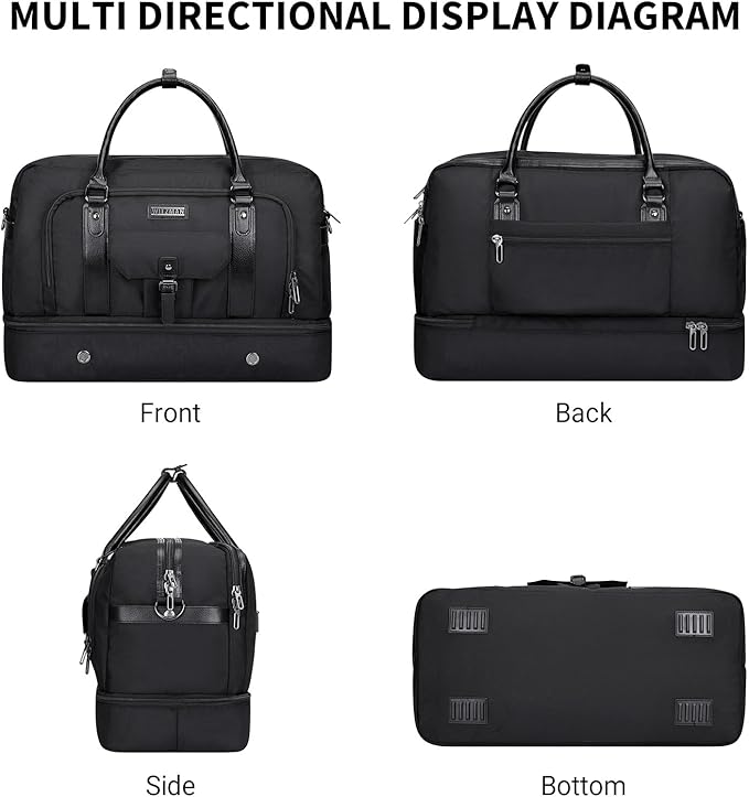 WITZMAN Weekender Bags for Men Women Carry On Duffle Overnight Bag - Image 8