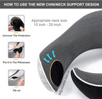 Travel Pillow, Best Memory Foam Neck Pillow Head Support Soft Pillow - Image 6