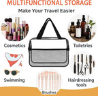 XEWEA 2PCS Small TSA Approved Clear Travel Toiletry Bags - Image 3