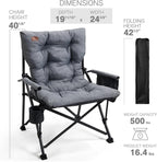 EVER ADVANCED Padded Oversized Folding Camping Chair - Image 7