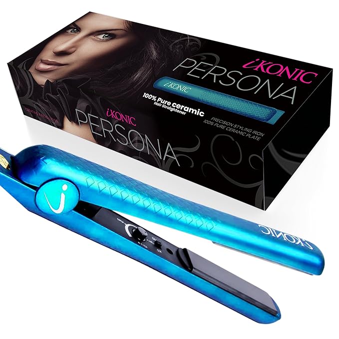 IKONIC 1.25” Floating Plates, 100% Pure Ceramic Hair Straightener & Flat Iron – Fast Heating, Anti-Static, Infrared Technology – Frizz-Free, Sleek Hair Styling Tool for Women & Professionals