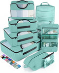 Veken 8 Set Packing Cubes for Travel Essentials, Suitcase Organizer Bags in 4 by Veken