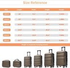 Merax Luggage Set 6 Piece, Hardshell ABS Suitcases - Image 3