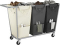 SONGMICS Laundry Basket with Wheels, 3-Section Laundry Sorter, 76.6 Gallons by SONGMICSbySONGMICSHOME