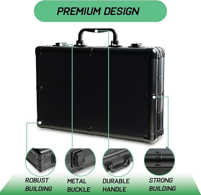10 slots Aluminum watch case, Hard Deluxe watch storage organizer box - Image 5