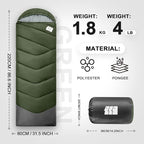 Sleeping Bags for Adults Cold Weather, Waterproof, Lightweight Sleeping Bag for - Image 2