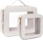 Travel Clear Makeup Bag Set, TSA Approved Cosmetic Bag Case by FFpaw