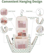 Narwey Hanging Toiletry Bag for Women Travel Makeup Bag Organizer Toiletries - Image 2