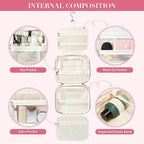 Travel Toiletry Makeup Bag for Women Hanging Toiletry Bag Cosmetic Organizer - Image 4