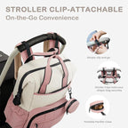 VONAL Diaper Bag Backpack, Lightweight Baby Diaper Bags, Travel Large Diaper Bag - Image 7