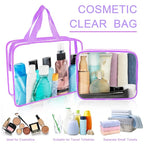 APREUTY Clear Makeup Bags, TSA Approved 6 Pcs Cosmetic Makeup Bags Set Clear PVC - Image 3