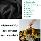 Suitcase Protector Plus 1 Luggage Tag, Sunflower Orchids Travel Cover - Image 3