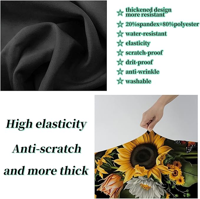 Suitcase Protector Plus 1 Luggage Tag, Sunflower Orchids Travel Cover - Image 3