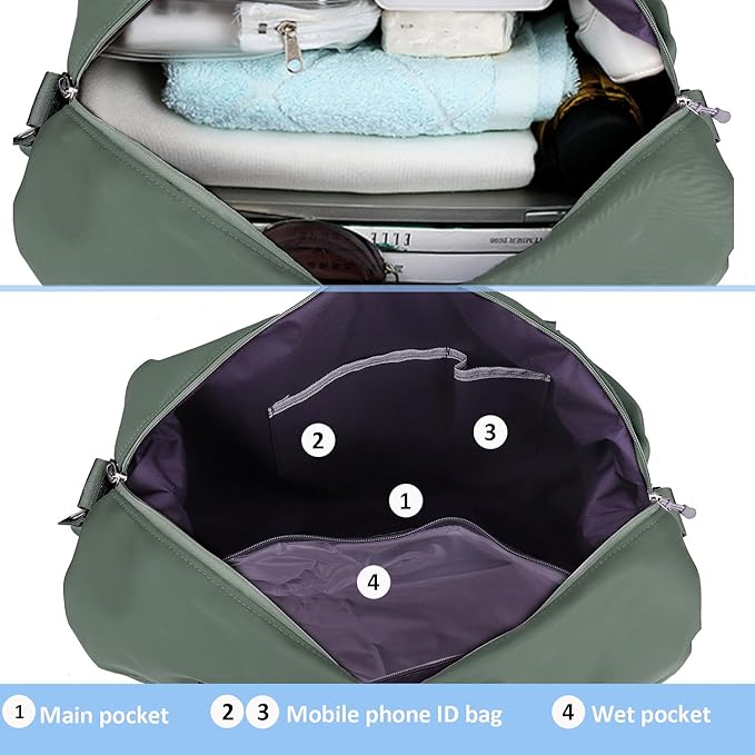 Travel Duffle Bag, Waterproof Sport Tote Gym Bag - Image 6