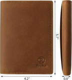 Ringsun Leather Passport Cover for Men Women, RFID Passport Wallet Case Travel - Image 3