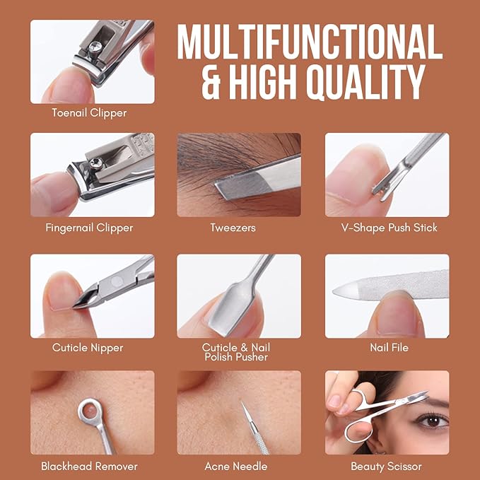 FAMILIFE Manicure Set, Nail Clippers Pedicure Tool, Nail Kit - Image 3