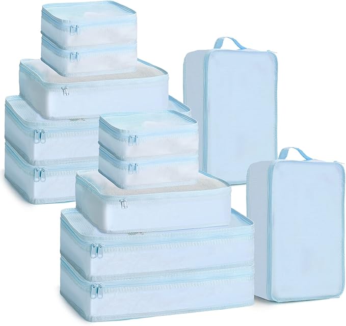 Reginary 6 Set Travel Packing Cubes Luggage Organizer Set Lightweight Suitcase by Reginary