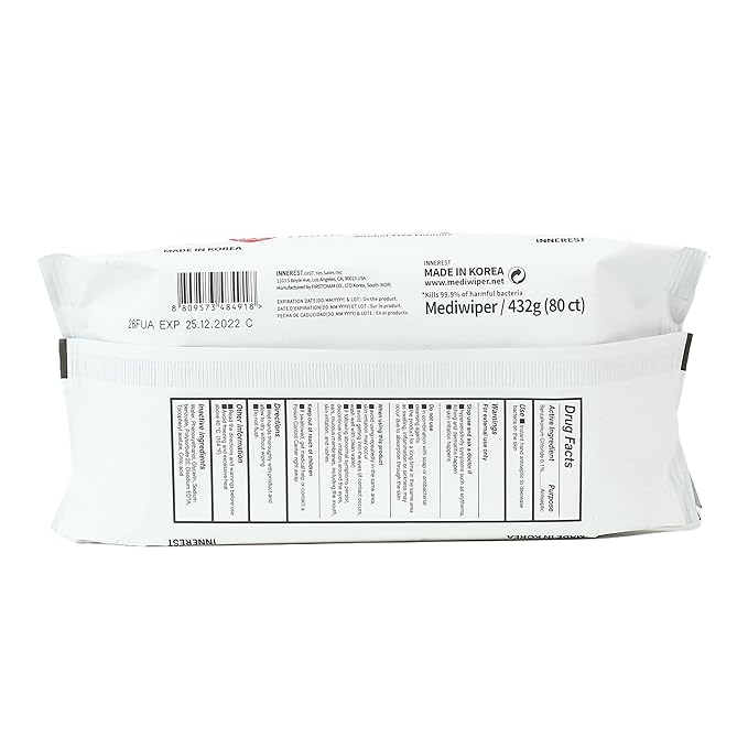 MEDIWIPER 80ct Alcohol-Free Hand Sanitizing Wipes Unscnted Wet Wipe, Hand - Image 9
