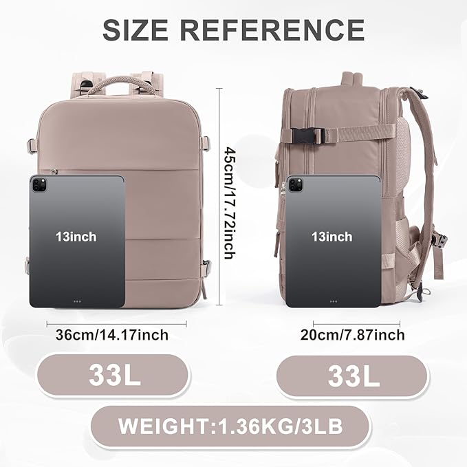 coowoz Large Travel Backpack Carry On - Image 8