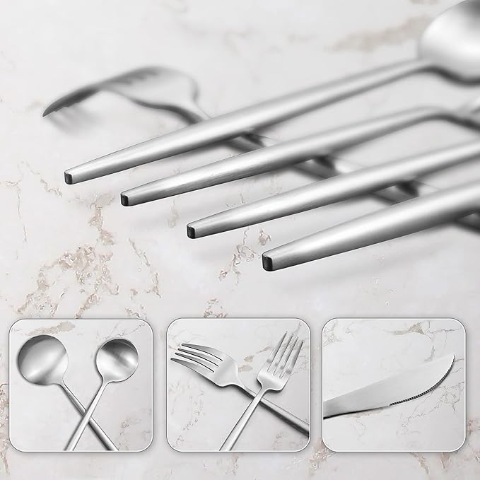 20-Piece Stainless Steel Silverware Set - Image 3