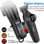 HIENA PRO Professional Cordless Hair Clippers for Men, Beard Trimmer & Elecatric Shaver & Nose Hair Trimmer Set, Rechargeable Barber Hair Cutting Grooming Kit
