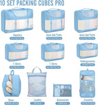 Veken 10 Set Packing Cubes for Travel Essential, Suitcase Organizer Bags in 4 - Image 2
