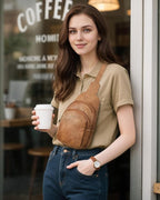 Telena Small Sling Bag for Women Leather Crossbody Fanny Packs Chest Bag for - Image 2