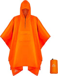 Coralrain Hooded Rain Poncho Lightweight Waterproof Unisex Raincoat Jacket by Coralrain