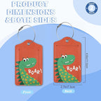 2 Pack Luggage Tags, Leather Suitcase Tags - Image 3